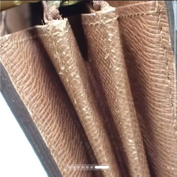 Authentic Louis Vuitton Monogram Sarah Wallet Brown Canvas Long Snap - Picture 9 of 11